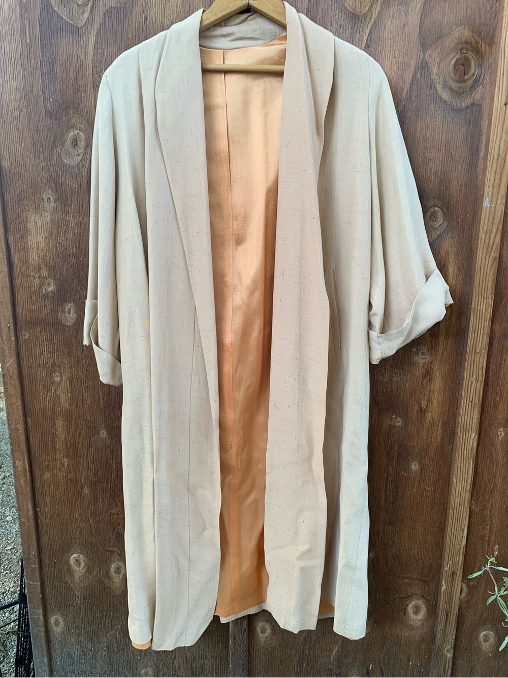 Vintage peach 60s trench style coat